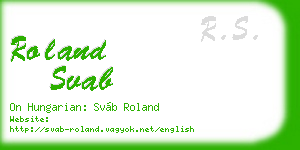 roland svab business card
