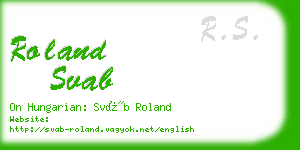 roland svab business card